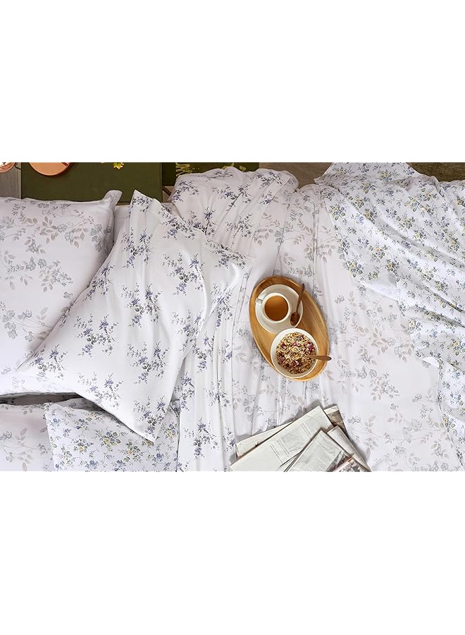 LAURA ASHLEY Home King Sheets Cotton Flannel Bedding Set Brushed For Extra Softness And Comfort Fawna King - Image 4