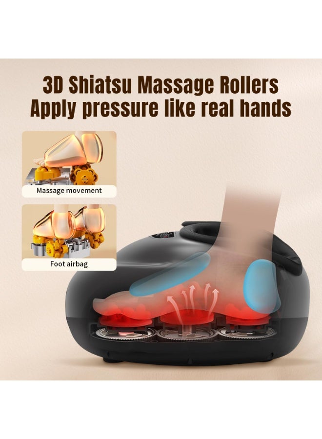 YelaJoy Foot Massager Machine with Heat Function, Full Airbag Wrapping, Multiple Massage Modes, 3-Level Timing & Adjustable Intensity, 2 Pressing Airbags, Home & Office Use - Image 4
