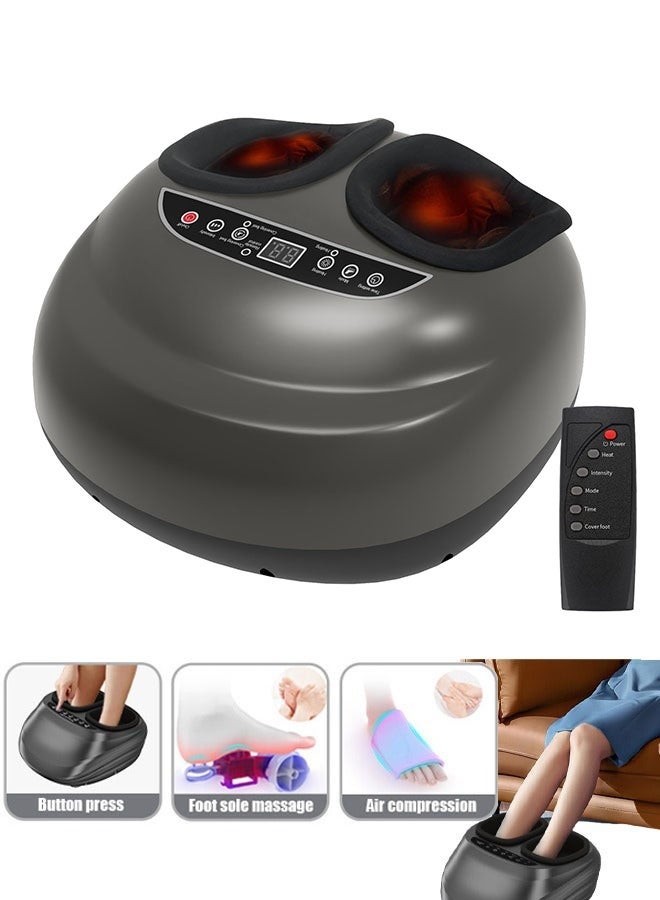 YelaJoy Foot Massager Machine with Heat Function, Full Airbag Wrapping, Multiple Massage Modes, 3-Level Timing & Adjustable Intensity, 2 Pressing Airbags, Home & Office Use - Image 1