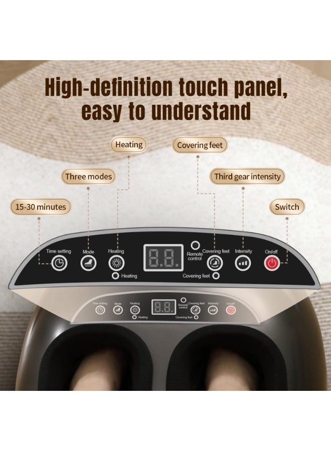 YelaJoy Foot Massager Machine with Heat Function, Full Airbag Wrapping, Multiple Massage Modes, 3-Level Timing & Adjustable Intensity, 2 Pressing Airbags, Home & Office Use - Image 2