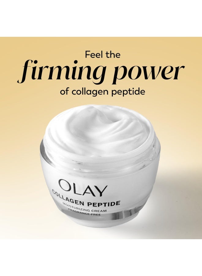 Olay Collagen Peptide Face Moisturizer Firming Cream Fragrance Free Non Greasy With Niacinamide 1.7 Oz - Image 5