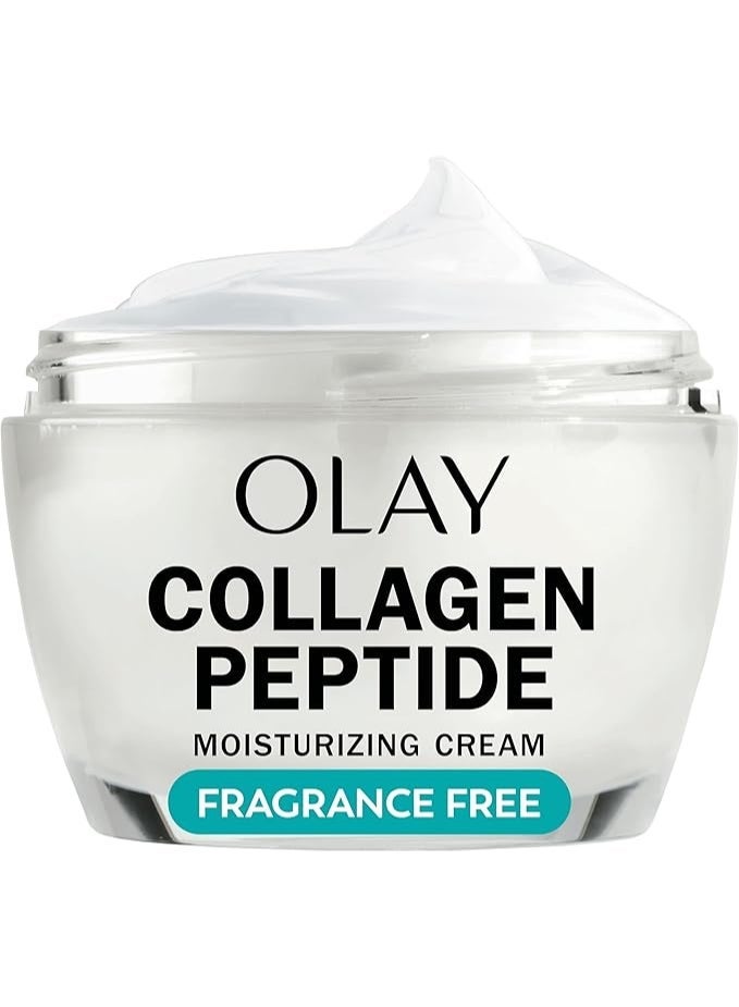 Olay Collagen Peptide Face Moisturizer Firming Cream Fragrance Free Non Greasy With Niacinamide 1.7 Oz - Image 1