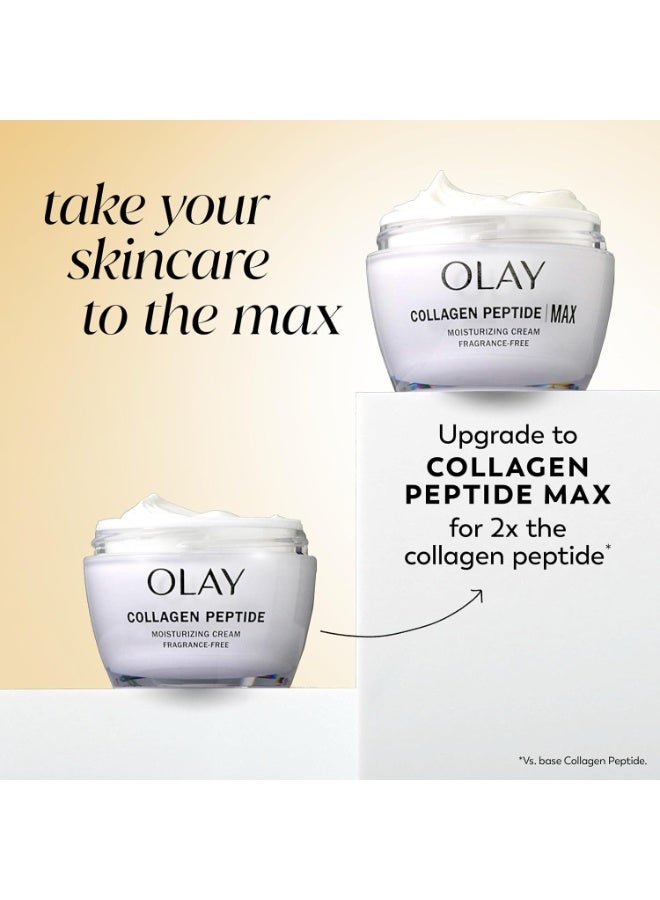 Olay Collagen Peptide Face Moisturizer Firming Cream Fragrance Free Non Greasy With Niacinamide 1.7 Oz - Image 2