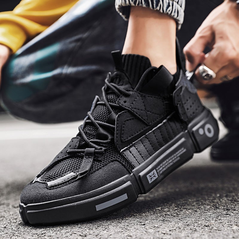 Spring Summer Running Shoes for Men Breathable PU+Mesh Vintage Sneakers - Image 3