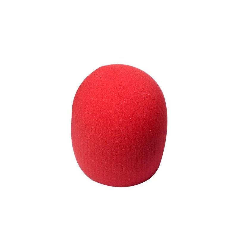 BOLT Foam Ball-Type Mic WindscreenMicrophone Cover - Foam Mic Covers Windscreen Suitable for Most Standard Handheld Microphone Pack of 1 Red - Image 2