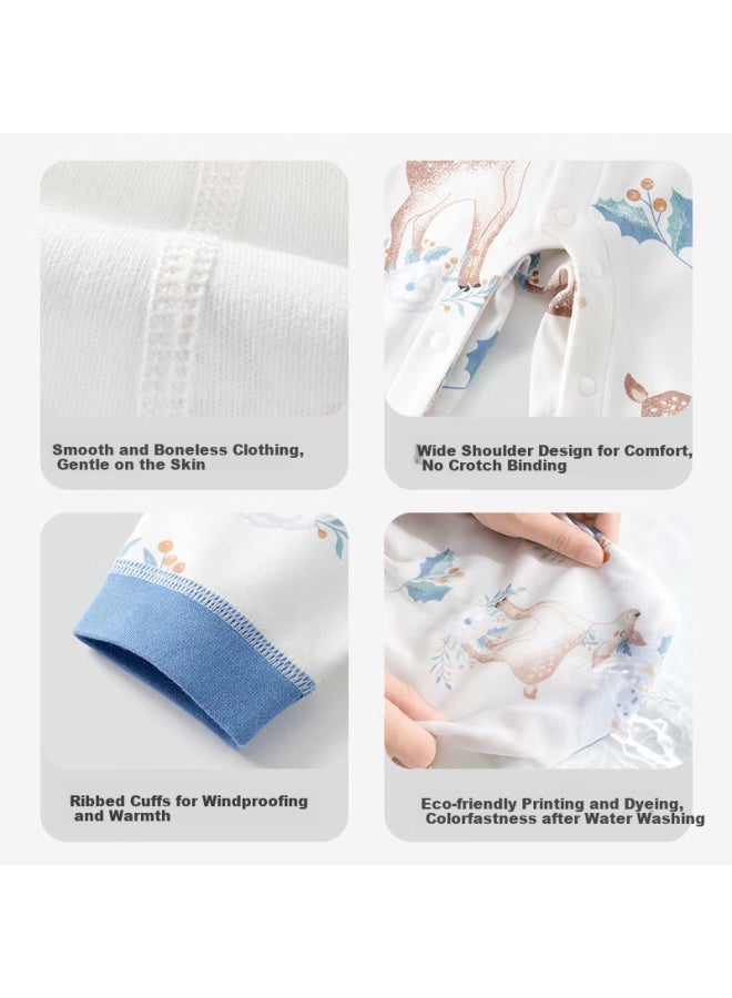 Beptides Beipes ملابس أطفال ربيع وصيف بذلة طويلة الأكمام قطنية حديثة ملابس مواليد أولاد وبنات ملابس خارجية لبداية الربيع بيجامات - Image 5