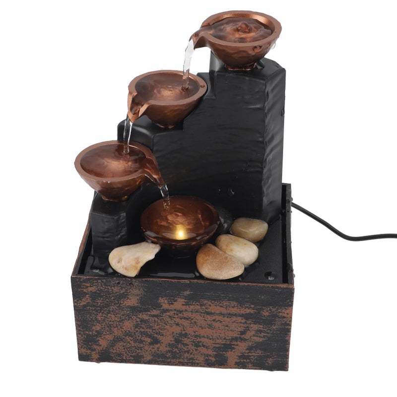 USB Mini Tabletop Water Fountain With LED Lights For Home Living Room Decor - Image 5