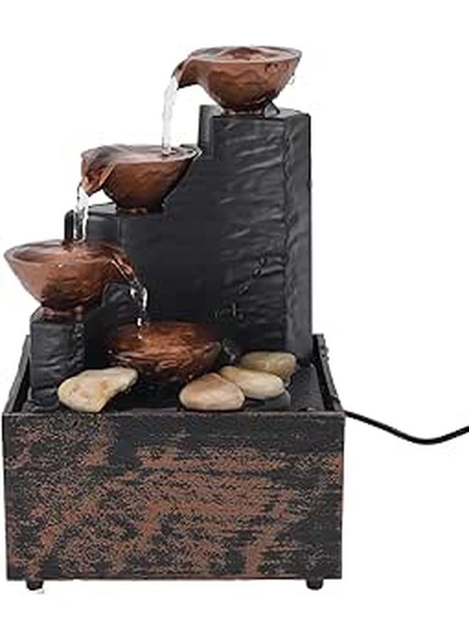 USB Mini Tabletop Water Fountain With LED Lights For Home Living Room Decor - Image 1