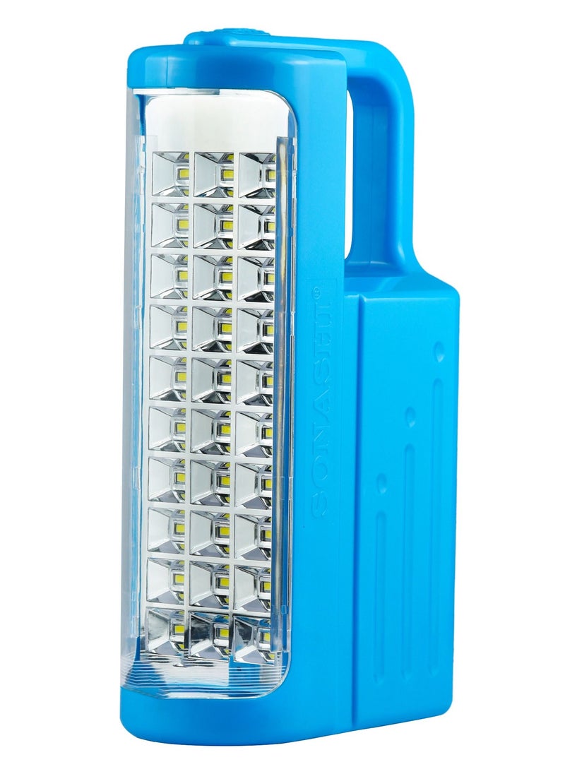 SONASHI Rechargeable LED Lantern with Solar Charge and Power bank Function  Long Operating Time of 40 Hours with Bright and Super Bright Modes  Perfect for Indoors Outdoors and Hiking SEL-687 Blue  - Image 1