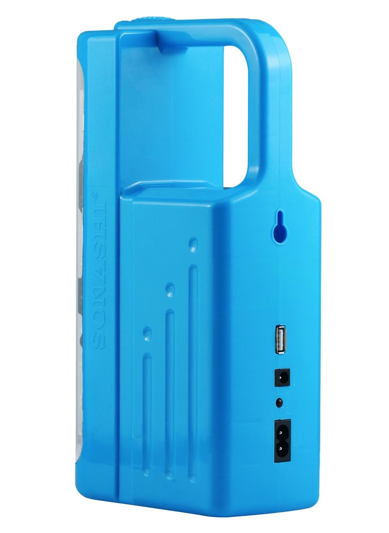 SONASHI Rechargeable LED Lantern with Solar Charge and Power bank Function  Long Operating Time of 40 Hours with Bright and Super Bright Modes  Perfect for Indoors Outdoors and Hiking SEL-687 Blue  - Image 3