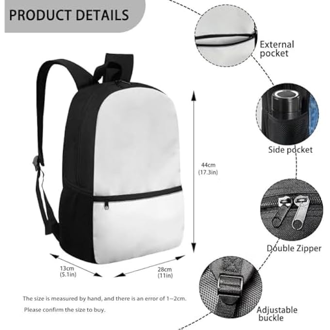 rayihni Kids School Backpack 17 Inch Book Bag Shoulder Bag Backpack Horse Black Einheitsgre - Image 4