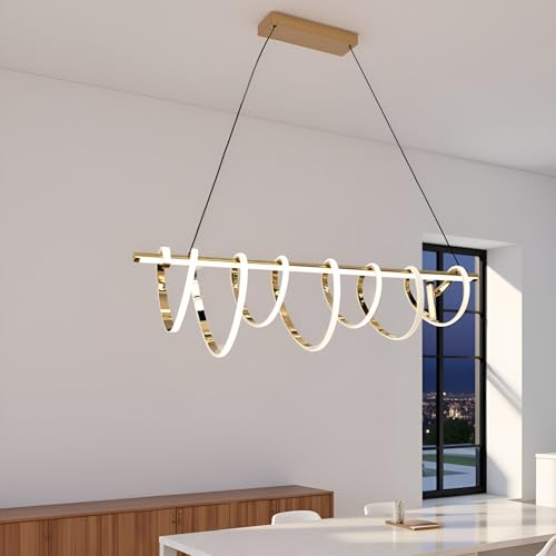 BrightLyt LED Chandelier for Dining Table, Height-Adjustable Hanging Lamp for Breakfast Table, Hanging Light for Home Decoration (CH45) - Image 1