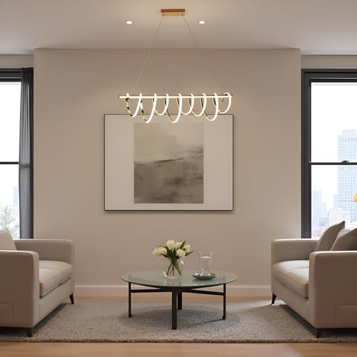 BrightLyt LED Chandelier for Dining Table, Height-Adjustable Hanging Lamp for Breakfast Table, Hanging Light for Home Decoration (CH45) - Image 5