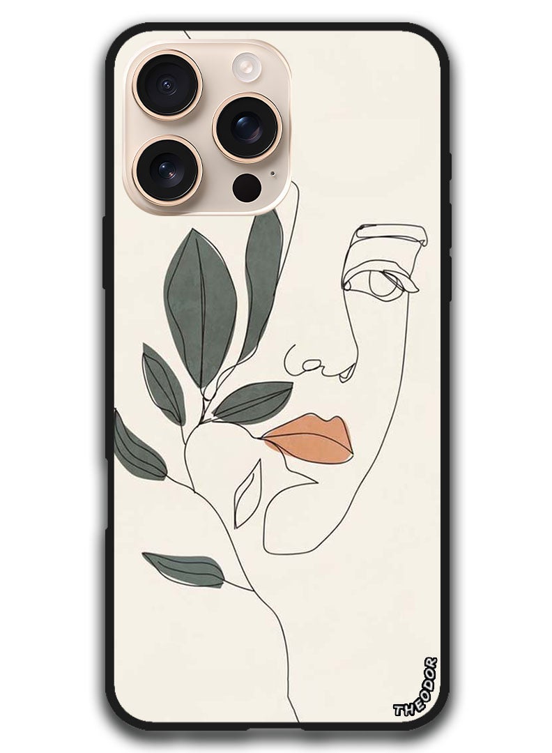 Theodor Protective Case Anti Scratch Shock Proof Bumper Cover For iPhone 16 Pro Max (6.9)-inch Girl Art - Image 1