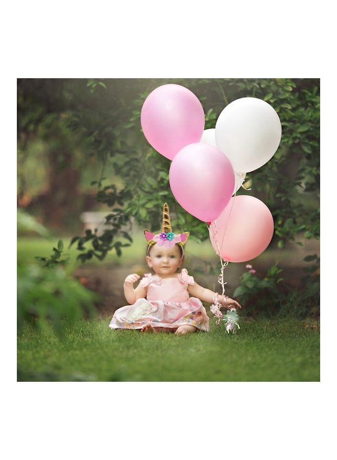 NIBEMINENT DIY Unicorn Party Gauze Flower Headband - Image 1