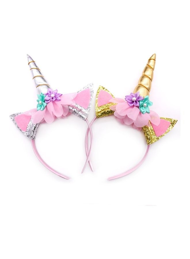 NIBEMINENT DIY Unicorn Party Gauze Flower Headband - Image 3