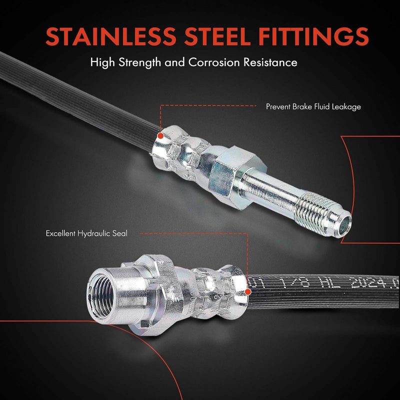 A-Premium Brake Hydraulic Hose Set for BMW I3 2014-2019 - Image 4