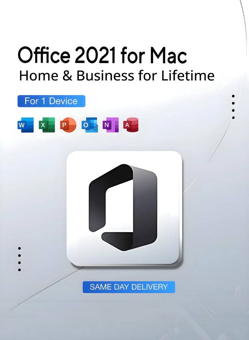 Office Microsoft Office 2021 for Mac | Home & Business | Lifetime Subscription for 1 Device | Digital License | Same Day Delivery