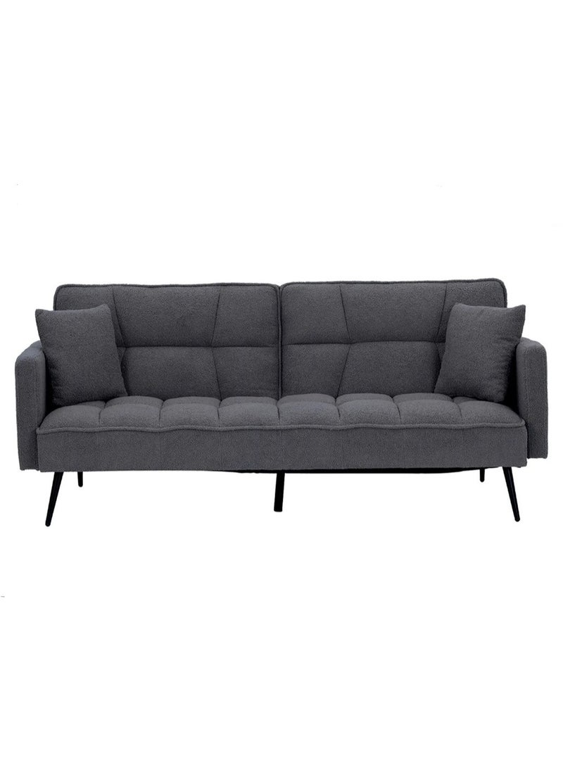 ROYALOAK Royaloak Tivoli Italian Fabric Sofa Bed | Convertible Sofa to Bed | Boucle Fabric | Tapered Metal Legs | Super-soft Cushions | Sofa Convertible to Bed | Tufting Design | Modern style | Sofa Bed - Image 3