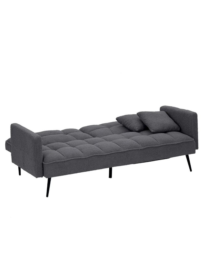 ROYALOAK Royaloak Tivoli Italian Fabric Sofa Bed | Convertible Sofa to Bed | Boucle Fabric | Tapered Metal Legs | Super-soft Cushions | Sofa Convertible to Bed | Tufting Design | Modern style | Sofa Bed - Image 5