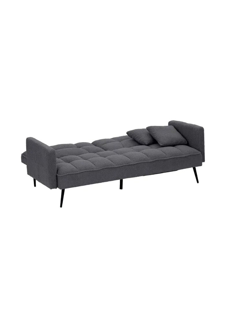 Royaloak Tivoli Italian Fabric Sofa Bed | Convertible Sofa to Bed | Boucle Fabric | Tapered Metal Legs | Super-soft Cushions | Sofa Convertible to Bed | Tufting Design | Modern style | Sofa Bed - Image 5