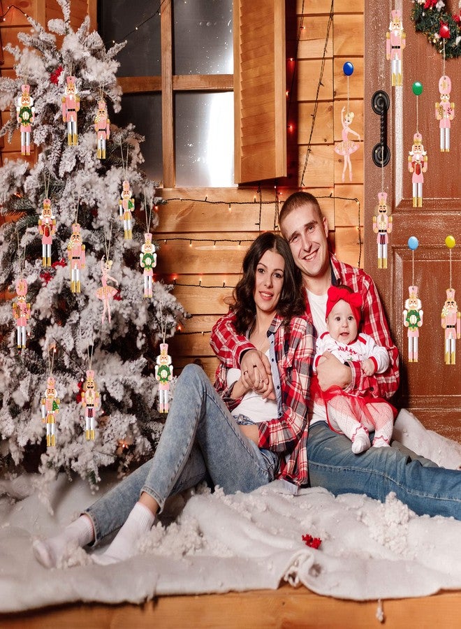 Woanger 24 Pcs Christmas Nutcrackers Hanging Tree Ornaments Wooden King and Soldier Nutcracker and Ballerina Ornament for Christmas Tree Decoration(Classic) - Image 4