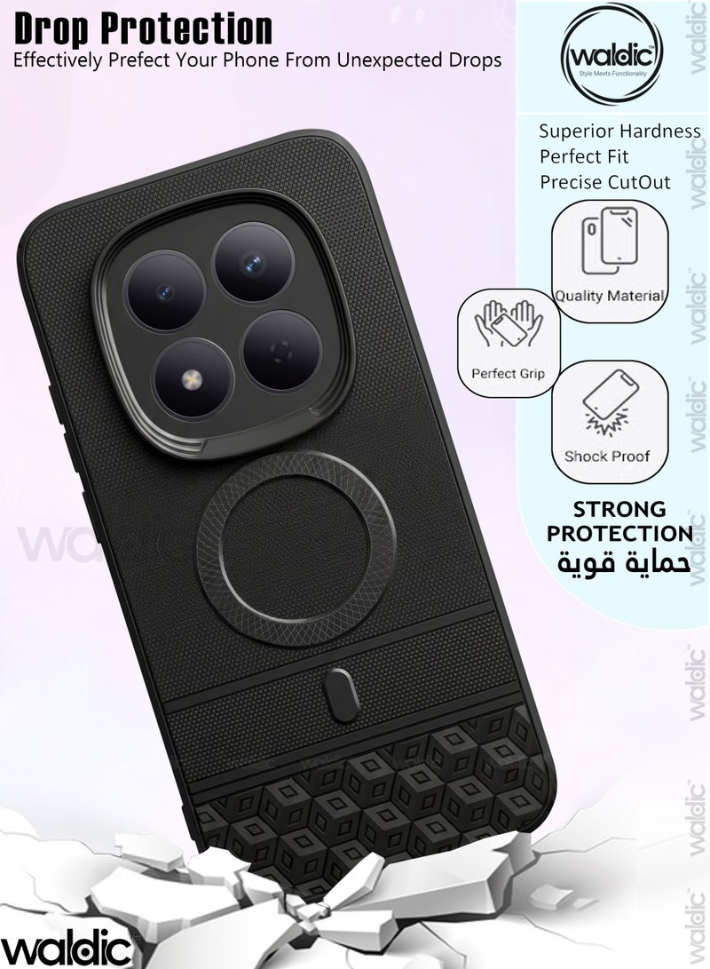Waldic Xiaomi Redmi Note 15 Pro 5G Premium Case | Premium Silicone Case Cover Designed for Xiaomi Redmi Note 15 Pro 5G | Xiaomi Redmi Note 15 Pro 5G Case Camera and Drop Protection Thin Protective Back Cover Case for Xiaomi Redmi Note 15 Pro 5G - Black - Image 3