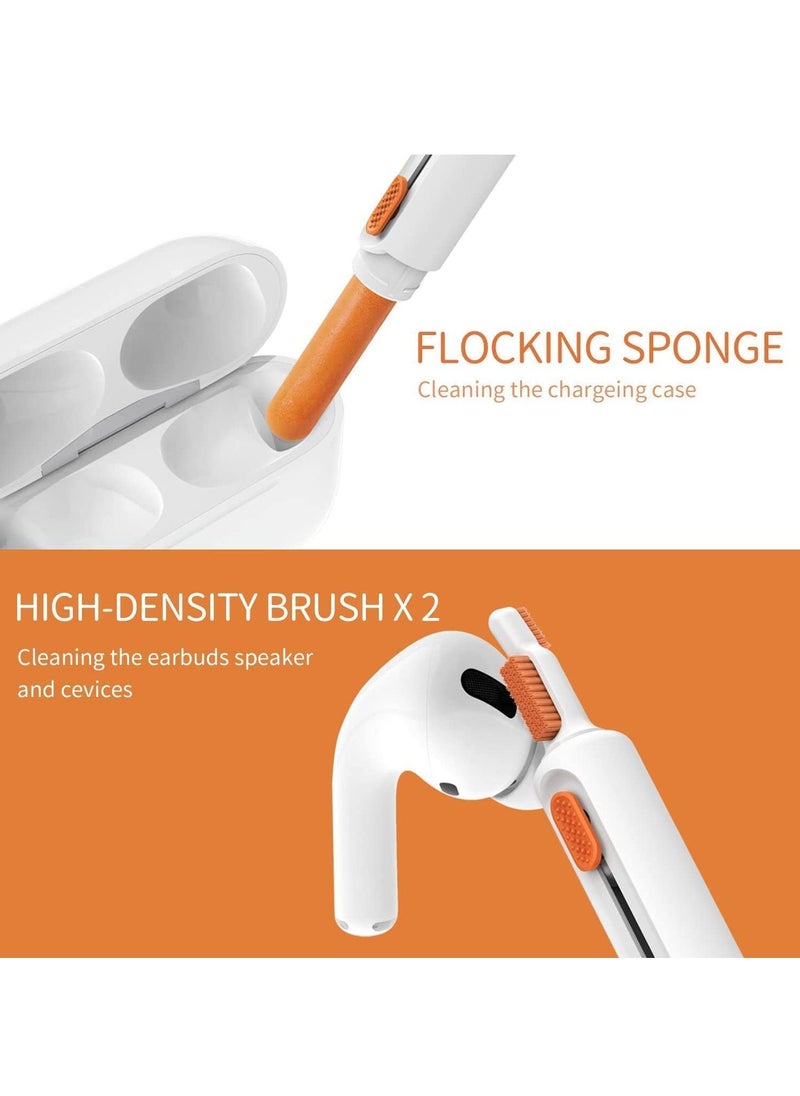 VKL - Laptop Cleaner Kit 8 in 1 Keyboard Cleaning Set Screen Swipe and Brush with Cell Phone Stand Earphone Cleaning Pen for Airpod Key Puller and Spray Bottle for Computer/MacBook/Keyboard/iPad - Image 1