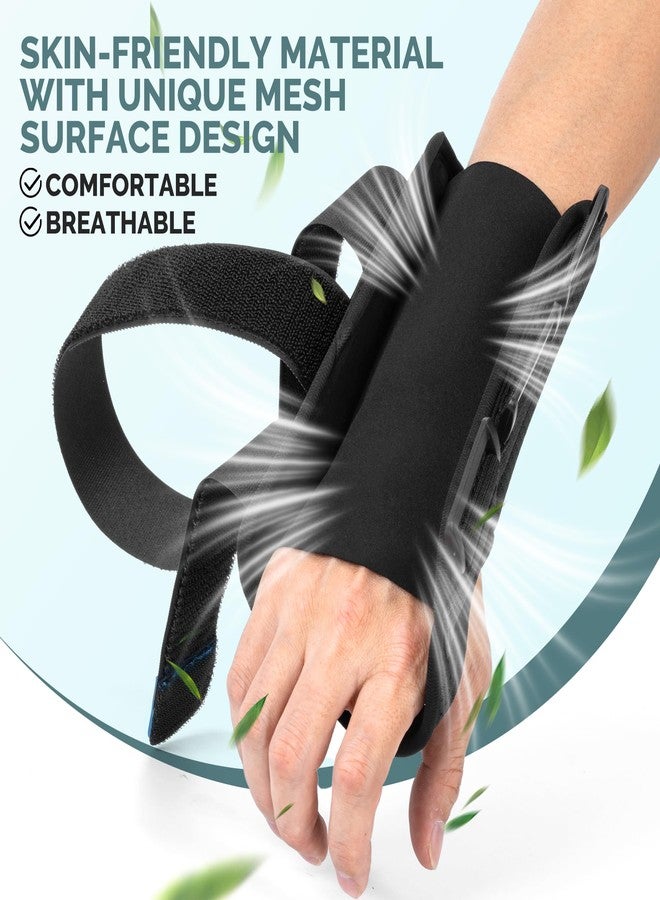 Medibot Blue Black Wrist Brace for Carpal Tunnel - Adjustable Spica Splint for Carpal Tunnel, Sprain, De Quervain's, Injuries, Wrist Pain, Tendonitis Pain Relief and Arthritis, M Size for Men & Women - Image 3