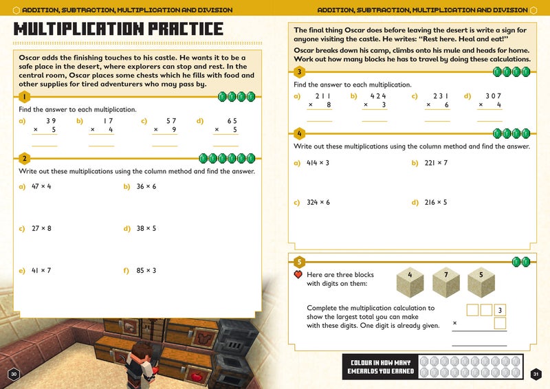 Minecraft Education Minecraft Maths Ages 89 Official Workbook - Image 2