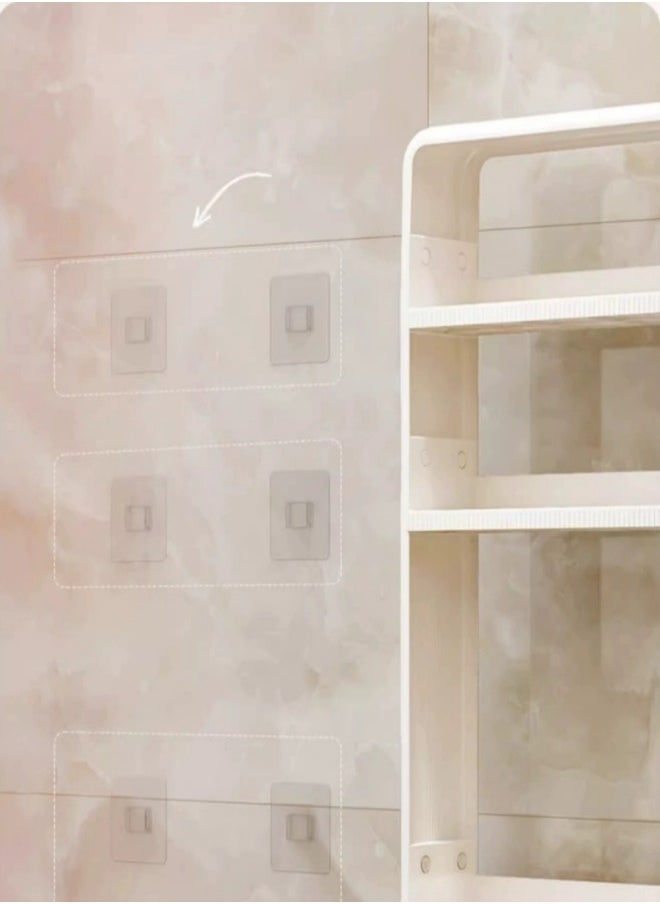 MIXDE 3-Tier Wall Mounted Bathroom Organizer Makeups Organizer With Hooks and Drawer  - Image 5