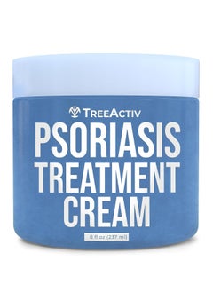 TreeActiv TreeActiv Psoriasis Treatment Cream, 8oz, Psoriasis Cream with Hyaluronic Acid for Face, Scalp, Body, Soothing Cream for Psoriasis Treatment, Psoriasis Moisturizing Cream for Scaly Dry Skin, 500+ Uses  - Image 1
