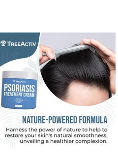 TreeActiv TreeActiv Psoriasis Treatment Cream, 8oz, Psoriasis Cream with Hyaluronic Acid for Face, Scalp, Body, Soothing Cream for Psoriasis Treatment, Psoriasis Moisturizing Cream for Scaly Dry Skin, 500+ Uses  - Image 2
