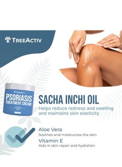 TreeActiv TreeActiv Psoriasis Treatment Cream, 8oz, Psoriasis Cream with Hyaluronic Acid for Face, Scalp, Body, Soothing Cream for Psoriasis Treatment, Psoriasis Moisturizing Cream for Scaly Dry Skin, 500+ Uses  - Image 4