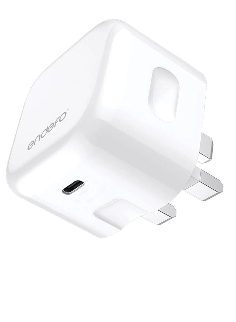 endefo شاحن سفر 20 واط PD، كابل C-C 6A، شحن عالي السرعة 3X - Image 4