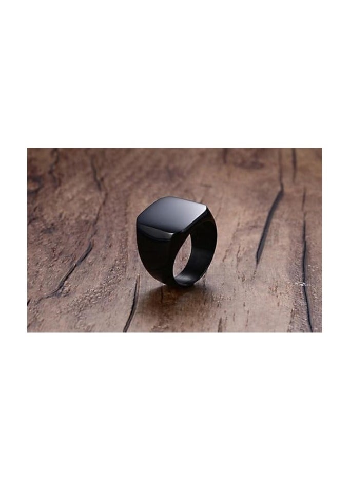 Fayrouz Jewellery - Fayrouz Jewelry Men's Stainless Steel Square Designs Rings for Men, Thumb Pinky Ring, Men's Ring for Boys - Image 1
