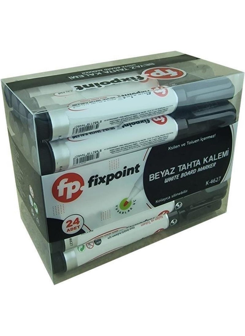Fixpoint Whiteboard Marker 24 Black K-4627  - Image 1