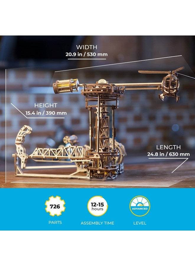 أوجيرز يو جيرز أفياتور | ألغاز خشبية تعليمية ميكانيكية ثلاثية الأبعاد للأطفال | مجموعات بناء للأطفال | مجموعات تعلم العلوم والتكنولوجيا والهندسة والرياضيات (اصنعها بنفسك) للكبار | نماذج للبناء، لعبة ألغاز تروس خشبية | ألغاز ثلاثية الأبعاد كبيرة - Image 2