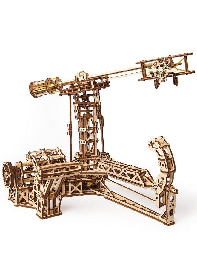 أوجيرز يو جيرز أفياتور | ألغاز خشبية تعليمية ميكانيكية ثلاثية الأبعاد للأطفال | مجموعات بناء للأطفال | مجموعات تعلم العلوم والتكنولوجيا والهندسة والرياضيات (اصنعها بنفسك) للكبار | نماذج للبناء، لعبة ألغاز تروس خشبية | ألغاز ثلاثية الأبعاد كبيرة - Image 1