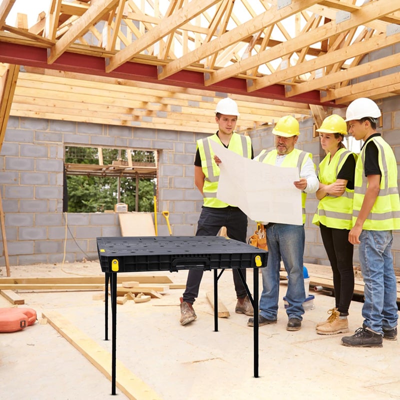 STANLEY STST834921 67 Kg Essential Workbench with 320 Kg Load Capacity with Foldable Worktop for Easy Transport Storage for Home DIY Professional Use YELLOW BLACK Made in Israel - Image 5