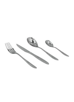 Amefa 24-Piece Ergonomic Handle Actual Cutlery Set Silver  - Image 2