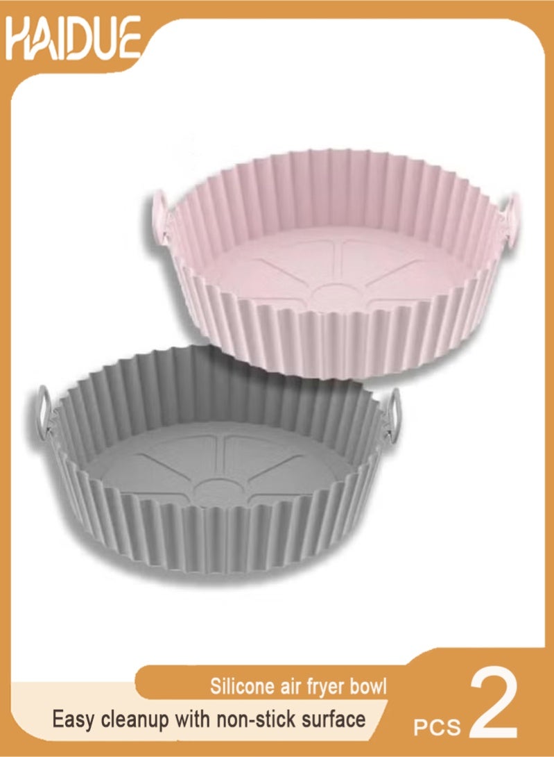 Haidue 2 Pcs Air Fryer Silicone Liner Non Stick Reusable - Image 1