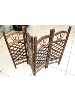 HOME TASTE TOMSUN Wooden Portable Safety Pet Fence Gate Partition 4-Panel Indoor Foldable Dog Fence for Stairs, Hallways, or Doorways Freestanding Dog Gates  - Image 3