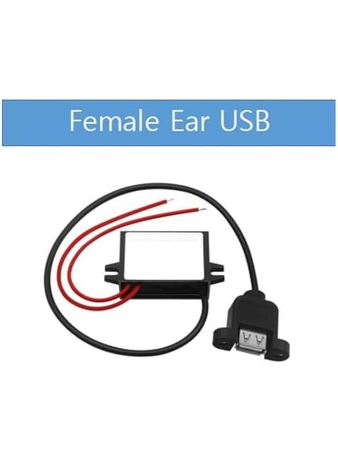 محول خافض من 24 فولت تيار متردد إلى 5 فولت تيار مستمر 2 أمبير مع منفذ USB أنثى وفتحة أذن - Image 3