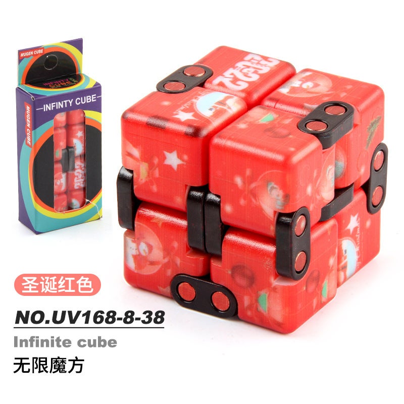Infinite Folding Decompression Uv Printing Small Rubik'S Cube Finger Vent Toy Second-Order Flip Square Infinite Star Rubik'S Cube - Image 1