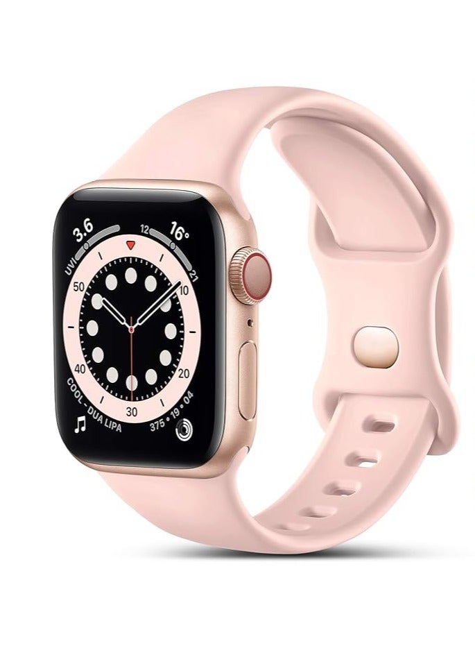 Compatible with Apple Watch Strap 42mm 44mm 45mm 49mm, Soft Silicone Sport Band Replacement Straps Compatible with iWatch SE Series 10 9 8 7 6 5 4 3 2 1 for Women Men - Image 1