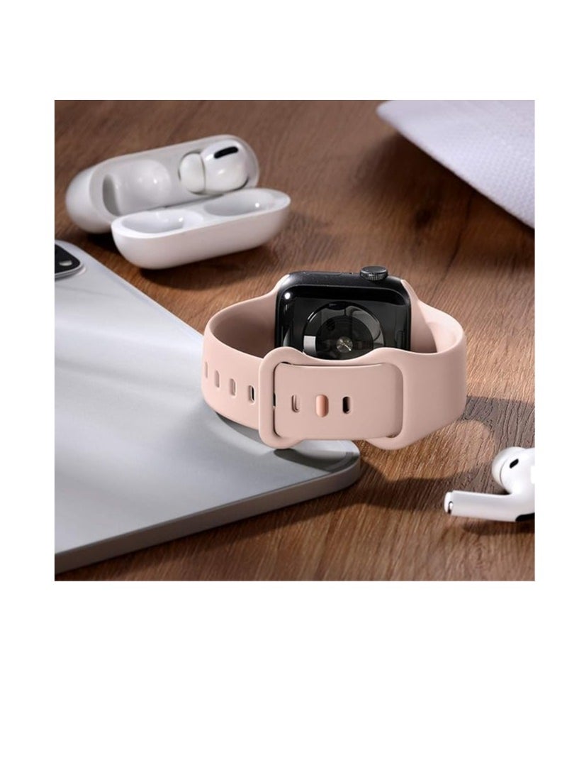 Compatible with Apple Watch Strap 42mm 44mm 45mm 49mm, Soft Silicone Sport Band Replacement Straps Compatible with iWatch SE Series 10 9 8 7 6 5 4 3 2 1 for Women Men - Image 3