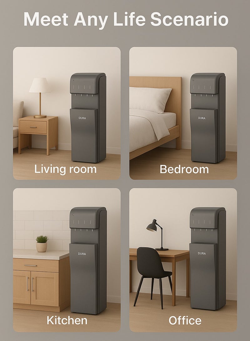 دورا موزع مياه DURA 5 في 1 بتحميل سفلي مع صانع ثلج وكسارة، مياه ساخنة وباردة ودرجة حرارة الغرفة، بدون لمس مزدوج، سعة كبيرة، تعقيم بالأشعة فوق البنفسجية LED، توزيع لوحة اللمس - Image 5