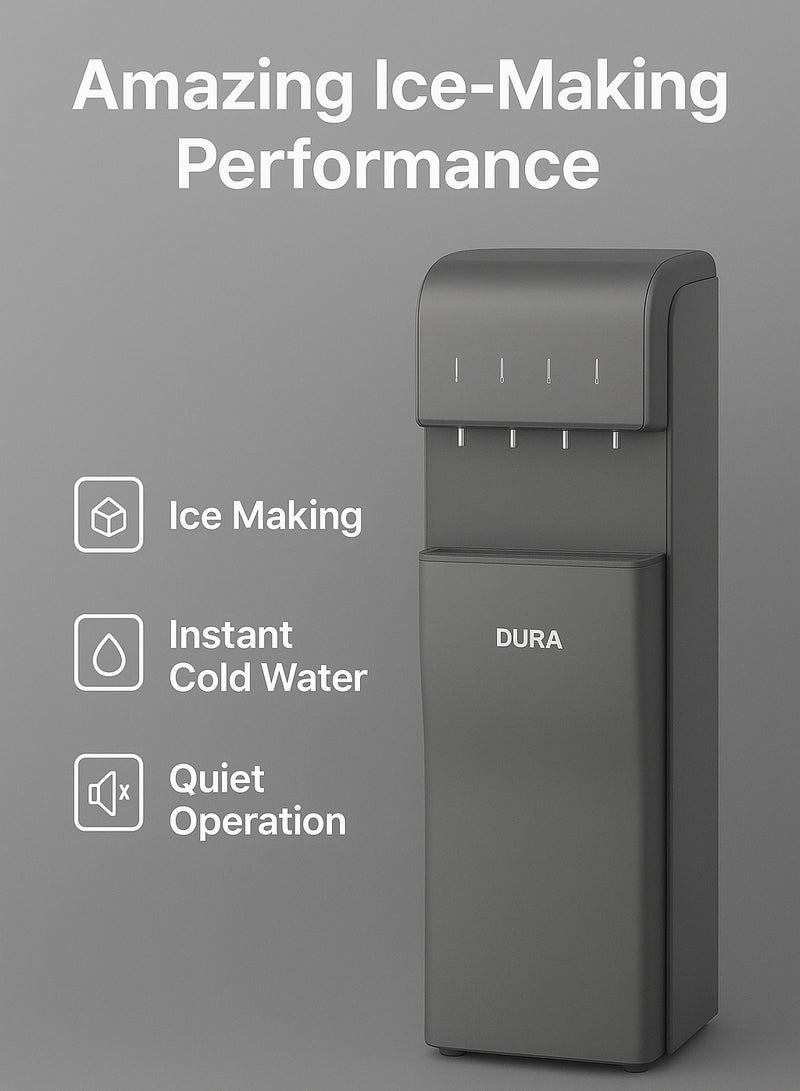 دورا موزع مياه DURA 5 في 1 بتحميل سفلي مع صانع ثلج وكسارة، مياه ساخنة وباردة ودرجة حرارة الغرفة، بدون لمس مزدوج، سعة كبيرة، تعقيم بالأشعة فوق البنفسجية LED، توزيع لوحة اللمس - Image 3