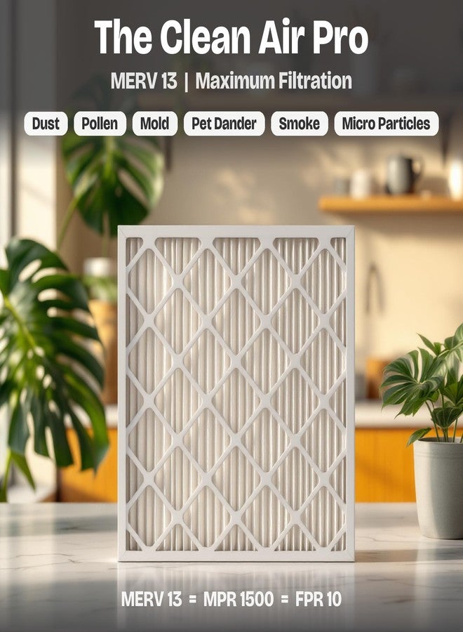 Aerostar 18x30x1 MERV 13 Pleated Air Filter, AC Furnace Air Filter, 6 Pack (Actual Size: 17 3/4" x 29 3/4" x 3/4") - Image 2